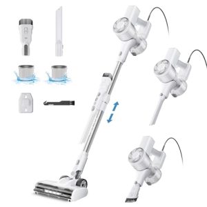 FABULETTA 600W Powerful Corded Stick Vacuum Great for Hard Floor Cleaning and Hair Pickup, Lightweight and Portable, Gre