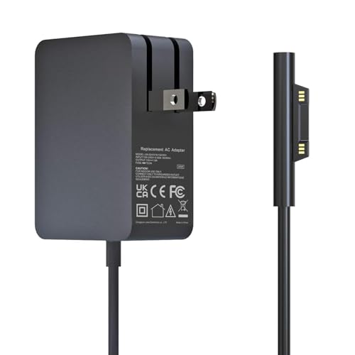 Microsoft Surface 24W Power Supply Adapter, Compatible with Go/Go 2/Go 3/Pro 4/Pro 3 AC Charger