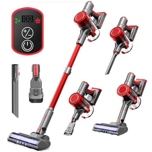 Lightweight Stick Vacuum Cleaner for Home Pet Hair Removal | Anti-Tangle Cordless Vacuum for Deep Carpet Cleaning | Rec