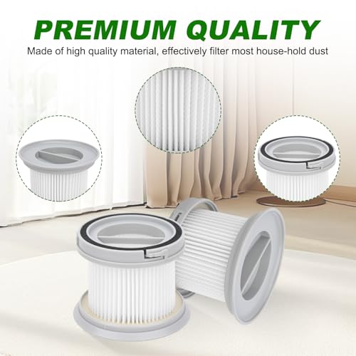 Fabulettas 23Ft Corded Stick Vacuum Cleaner Replacement Filters - 4Pack for FSV011 - Premium Cleaning Efficiency, Easy R