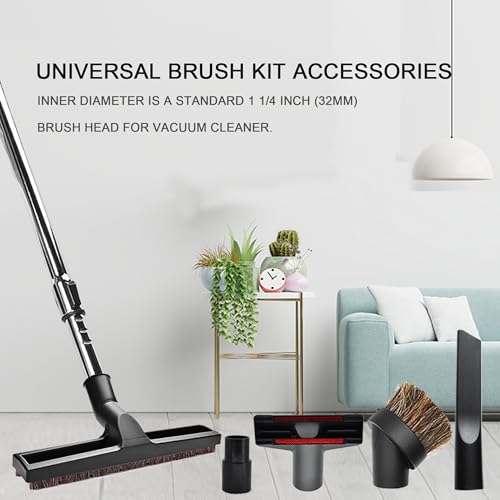 EZ SPARES 5PCS Universal Replacement 32mm Vacuum Cleaner Accessories Horsehair Brush Kit For Most Brands - Horsehair Bru