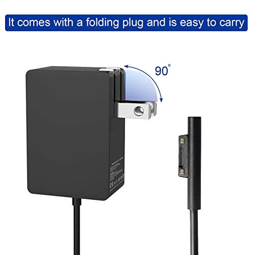 Microsoft Surface 24W Power Supply Adapter, Compatible with Go/Go 2/Go 3/Pro 4/Pro 3 AC Charger