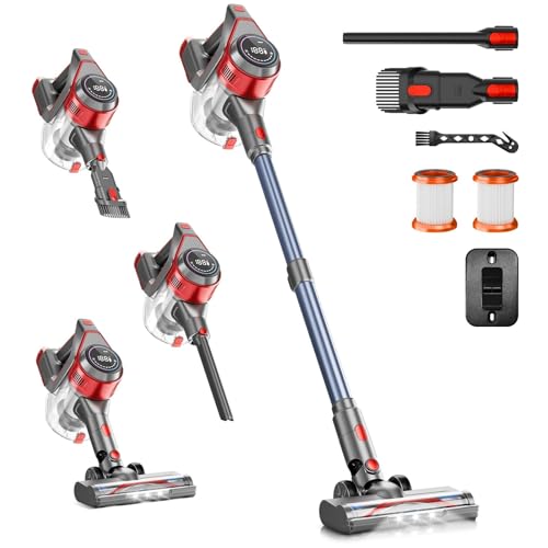 Rechargeable Cordless Stick Vacuum Cleaner - Powerful 35Kpa Clean with 8 in 1 Attachment for Max Efficiency Cleaning |