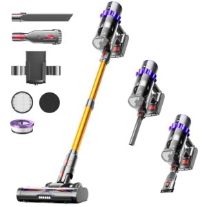 Cordless Vacuum Cleaner 580W 48KPA 65Mins Home Vacuum Cleaners for Home Pet Hair Hardwood Floor LED Display Stick Vacuum
