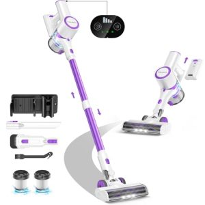 FABULETTA Cordless Vacuum Cleaner for Home FABULETTA 500W Lightweight Vacuum Cleaner with MAX 50 Min Detachable Battery