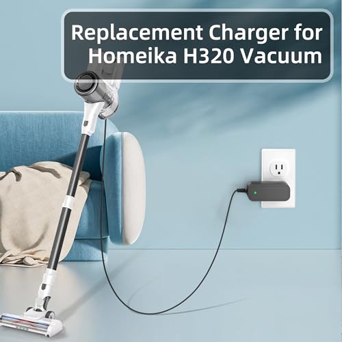 Homeika Cordless Vacuum Cleaner H320 Power Cord Replacement Adapter 26.5V for H320 Vacuum Powerful Suction Clean Power S
