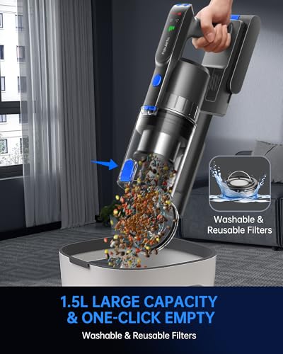 FABULETTA Cordless Vacuum Cleaner for Home Cleaning with 45Min Runtime and Anti-Tangle Large Dust Cup | Lightweight FAB