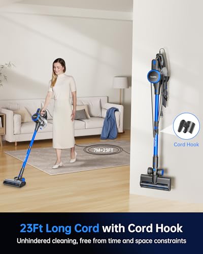 FABULETTA 650W Upgraded Corded Stick Vacuum Suit for Hard Floor & Pet Hair