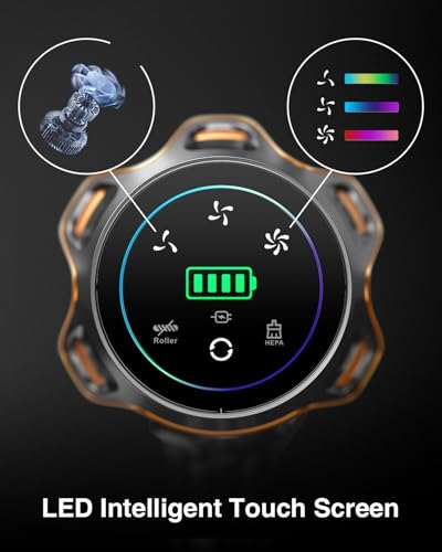 Cordless Vacuum Cleaner 580W 48KPA 65Mins Rechargeable for Home Carpet Hardwood Floor | Cordless Vacuum with Anti-Tangl