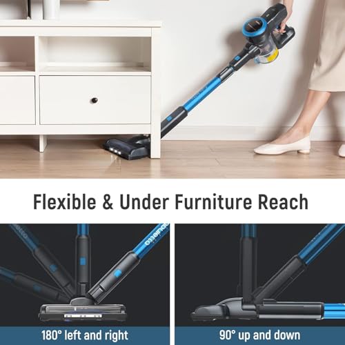 FABULETTA Cordless Vacuum Cleaner, 35Kpa Strong Cleaning Power for Home, Long 50 Minutes Runtime, Lightweight and Easy t