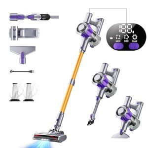 450W 40Kpa Powerful Rechargeable Cordless Stick Vacuum Cleaner for Home | Lightweight Portable Cordless Vacuum for Hard