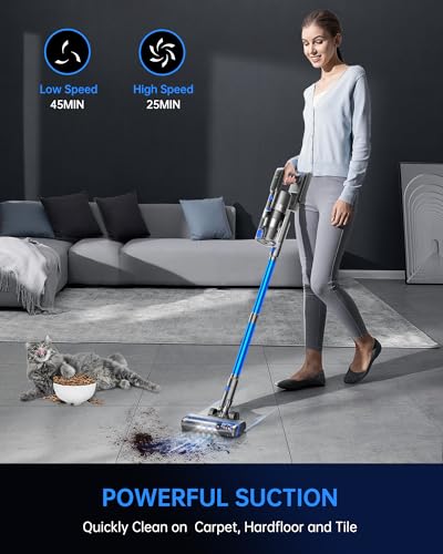 FABULETTA Cordless Vacuum Cleaner for Home Cleaning with 45Min Runtime and Anti-Tangle Large Dust Cup | Lightweight FAB