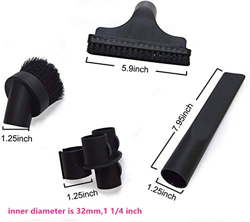 EZ SPARES 4PCS Universal Replacement Brush Accessories for 32mm 1 1/4 inch Vacuum Cleaner Hair Brush Kit For 1 1/4 inch