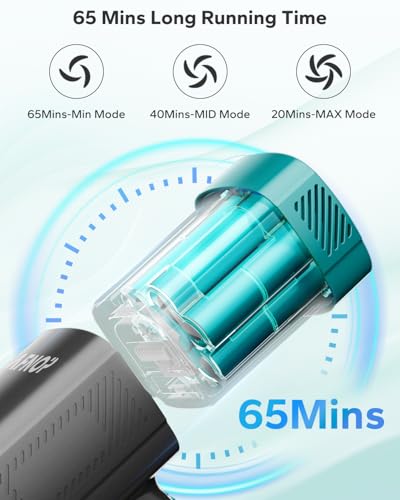 Rechargeable Cordless Vacuum Cleaner for Home, 550W/45Kpa/65Mins, Lightweight for Carpet/Pet Hair/Hardwood Floor, Self-