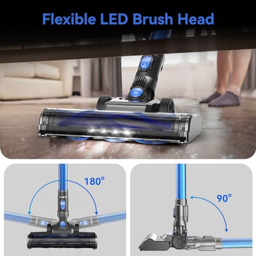 Global Recycled Standard Cordless Vacuum Cleaner, 8-in-1 Lightweight Stick Vacuum with Powerful Suction, Home Use, Hard