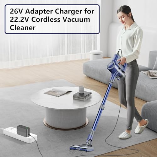 2|2V Battery Charger for VersLife S7 Plus Vacuums Aapter Power Cord Compatible with YONNDER E1, FABULETTA FSV005