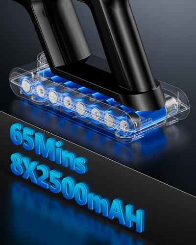 Cordless Vacuum Cleaner with Anti-tangle Brush for Home Carpet and Hardwood Floors Cordless Stick Vacuum with Touch Sc