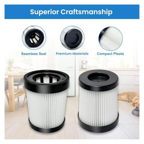 AgaShi 4pcs Washable & Reusable HEPA Filter for Fabuletta FSV001/FSV101 Vacuums - Ideal for Families with Allergies in