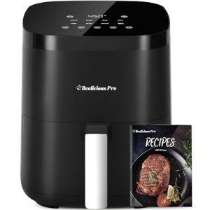 Beelicious Smart 8-in-1 Air Fryer 4QT for 1-3 People | Beelicious Flavor-Lock 450°F Digital Air Fryer with Shake Remind