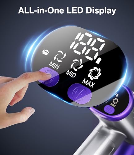 450W 40Kpa Powerful Rechargeable Cordless Stick Vacuum Cleaner for Home | Lightweight Portable Cordless Vacuum for Hard