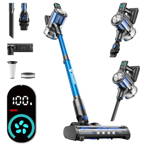8-in-1 Cordless Stick Vacuum Cleaner for Home Pet Hair Cleaning | Rechargeable Cordless Vacuum Cleaner with 3 Suction M