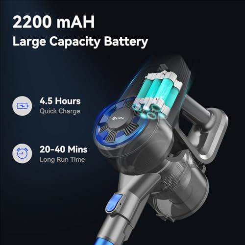 Global Recycled Standard Cordless Vacuum Cleaner, 8-in-1 Lightweight Stick Vacuum with Powerful Suction, Home Use, Hard