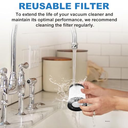 Girnoor G160 & G165 4Pack HEPA Filter for Stick Vacuum Cleaners, Replacement Filters with Cleaning Brush FSV101 & FSV0