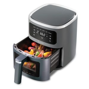 Sur La Table Compact |2 Quart Air Fryer - Digital LED Touchscreen Display | Chicken, Fries, Fish, Veggies | Health-Consc
