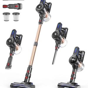 NADALY Cordless Vacuum Cleaner for Home with 45min Runtime and Rechargeable Battery | NADALY Anti-Tangle Cordless Vacuu