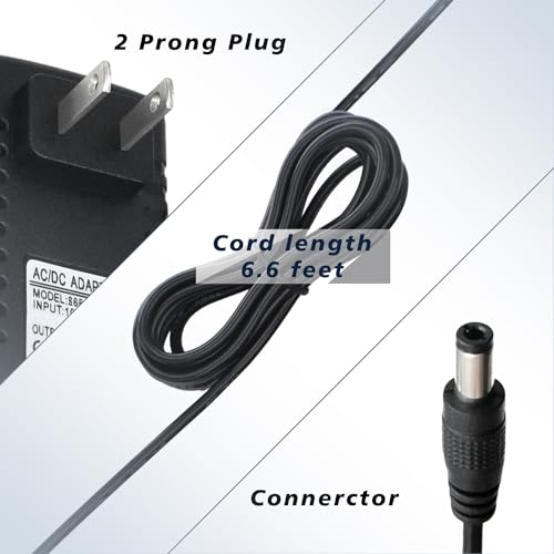 PRETTYCARE Cordless Vacuum Cleaner Charger Replacement AC/DC Power Adapter 6.6 Ft W100 W200 W300 W400 P1 P3 P4 PRETTYC