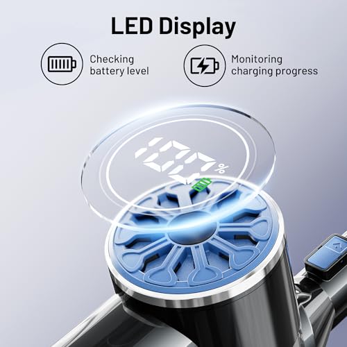 Cordless Vacuum Cleaner with Self-Standing Feature for Home | LED Screen Stick Vacuum Cleaner for Lightweight Powerful