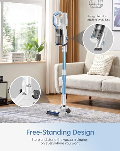 FABULETTA Cordless Vacuum Cleaner for Home, Up to 45 Min Runtime, Super Lightweight, Great for Pet Hair & Carpet & Hard