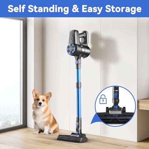 Global Recycled Standard Cordless Vacuum Cleaner, 8-in-1 Lightweight Stick Vacuum with Powerful Suction, Home Use, Hard