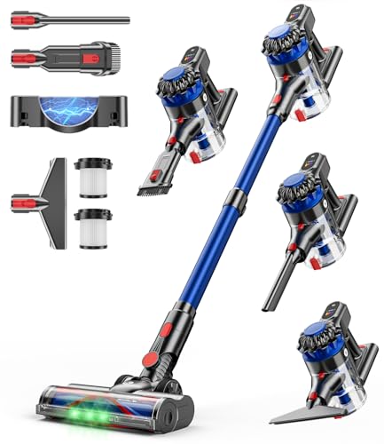 Cordless Vacuum Cleaner for Home 500W 40Kpa 60Mins | Anti-Tangle Wall Mount Charging 8 in 1 Cordless Vacuum Cleaner | L