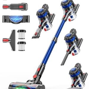 Cordless Vacuum Cleaner for Home 500W 40Kpa 60Mins | Anti-Tangle Wall Mount Charging 8 in 1 Cordless Vacuum Cleaner | L