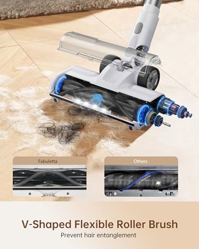 FABULETTA 23Ft Corded Stick Vacuum, Powerful 600W Telescopic Corded Vacuum for Hair and Hard Floors, Light and Portable