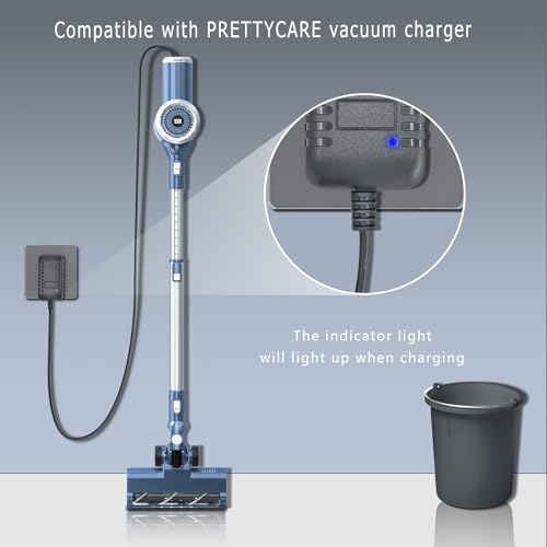 PRETTYCARE Cordless Vacuum Cleaner Charger Replacement AC/DC Power Adapter 6.6 Ft W100 W200 W300 W400 P1 P3 P4 PRETTYC