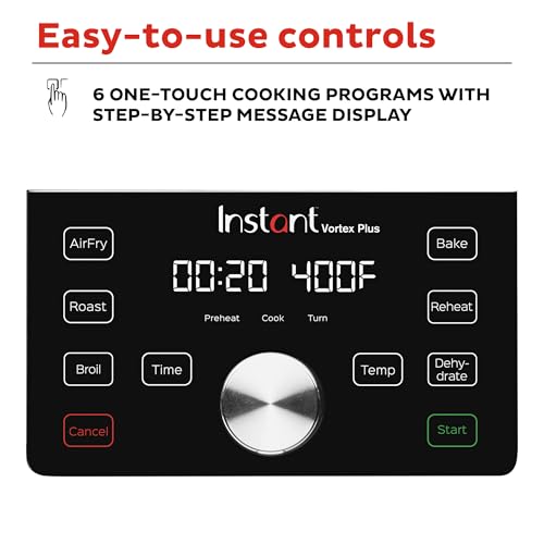 Instant Pot Vortex Plus 6QT XL Air Fryer, 6-in-1, Quick Easy Meals, Black Instant Pot Vortex Plus 6QT XL Air Fryer, Re