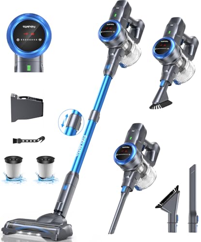 FABULETTA 35Kpa Cordless Vacuum Cleaner for Home, Max 50 Mins Runtime, Lightweight LED Display Vacuum Cleaner