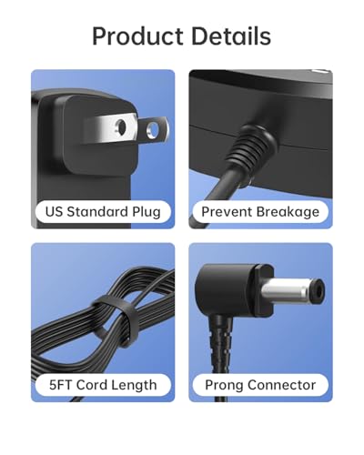 Shark Pet Cordless Stick Vacuum IX141 IZ140H IX141H IZ142 Charger - 2|8V |9FT Power Cord | Compatible Shark Cordless Va