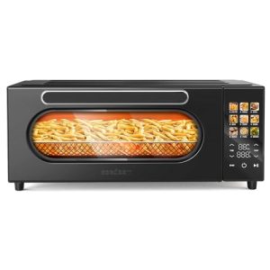 SEEDEEM Black 10-in-1 Air Convection Toaster Oven, 1800W, Toaster Oven, Toaster and Air Fryer for Kitchen, Dehydrator, C