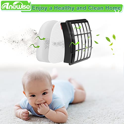 Shark Navigator Lift-Away Deluxe Vacuum NV352 NV350 NV351 NV380 UV440 Hose Filter Replacement Part, 1 Nozzle Hose + 2 Pr