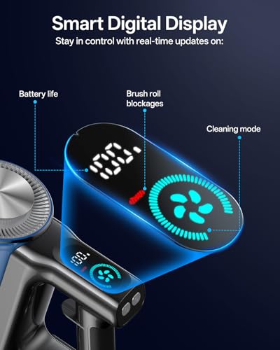 8-in-1 Cordless Stick Vacuum Cleaner for Home Pet Hair Cleaning | Rechargeable Cordless Vacuum Cleaner with 3 Suction M