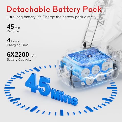 Rechargeable Cordless Stick Vacuum Cleaner - Powerful 35Kpa Clean with 8 in 1 Attachment for Max Efficiency Cleaning |