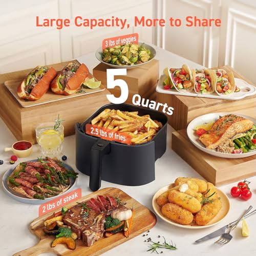 COSORI Air Fryer Pro 9-in-1 Half Time & Chef-Grade Cook Gray COSORI Air Fryer Pro 9-in-1 One-Wipe Clean Glass Panel Gr