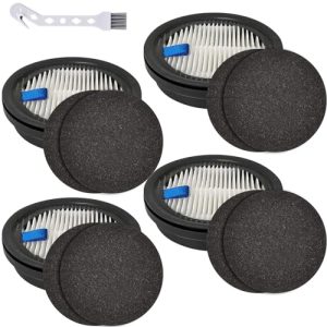 HEPA Filter Replacement 4 Pack and Sponge Filter Replacement 8 Pack for Afoddon A200Pro/A200, ORFELD B08/C10A/C10G and