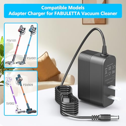 FABULETTA 31V Charger AC Adapter for Cordless Vacuum FSV001 FSV101 FSV103 FSV009 SV002 25.9V Li-ion Battery Compatible P