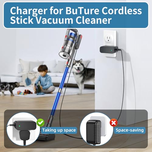 Buture 31V Power Cord for Cordless Vacuum JR200 JR400 JR500 JR600 JR700 400W 30VDC 2500mAh Li-ion Battery Cleanercordusa