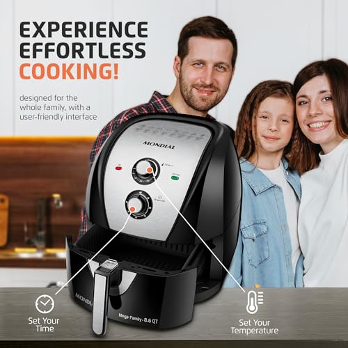Extra-Large 8.6 Quart Air Fryer for Quick and Healthy Cooking | Low Fat Air Fryer with 1800 Watts for Healthy Meals | L