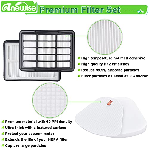 Shark Navigator Lift-Away Deluxe Vacuum NV352 NV350 NV351 NV380 UV440 Hose Filter Replacement Part, 1 Nozzle Hose + 2 Pr